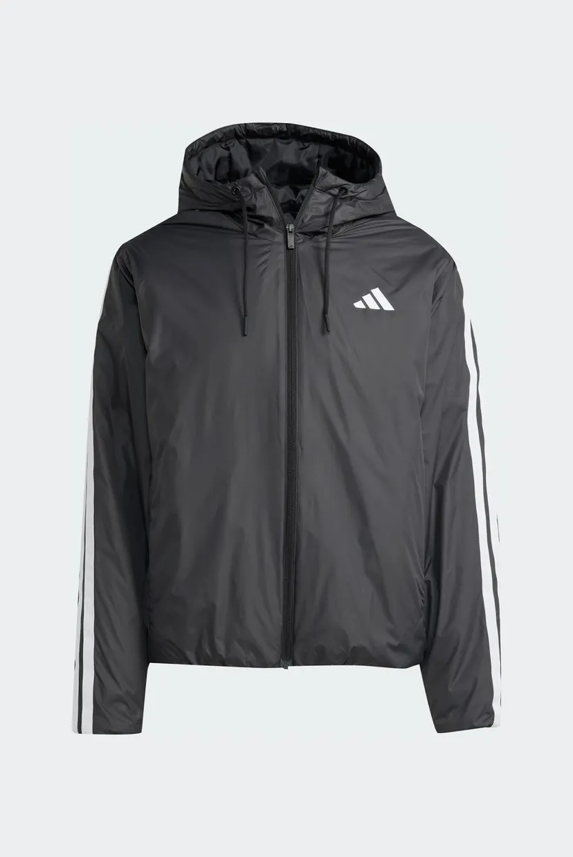 Чоловіча чорна куртка Essentials CLIMAWARM 3-Stripes Insulated Hooded 6