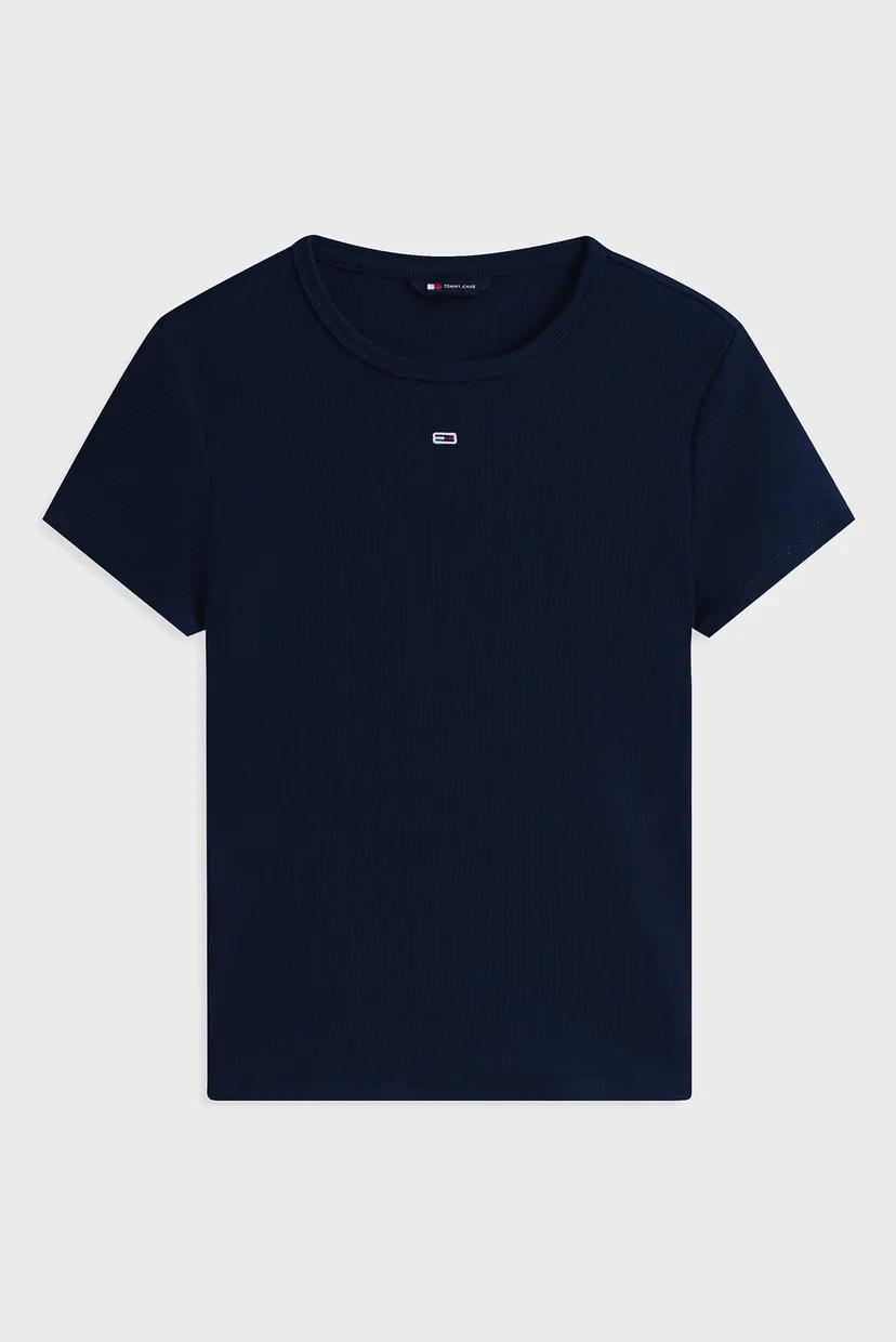 Жіноча темно-синя футболка TJW SLIM ESSENTIAL RIB SS EXT 5