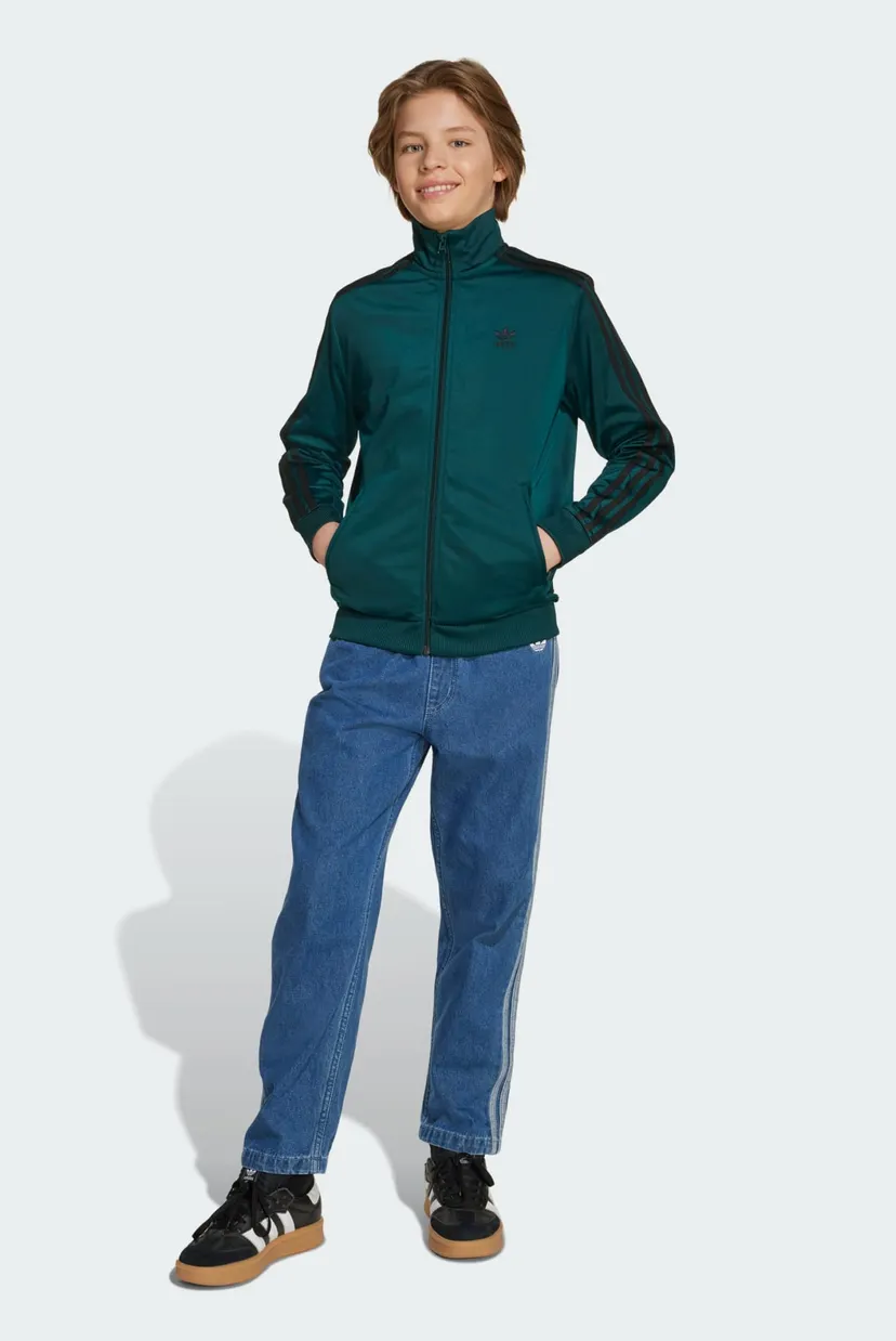 Дитяча темно-зелена спортивна кофта Adicolor Firebird Kids adidas
