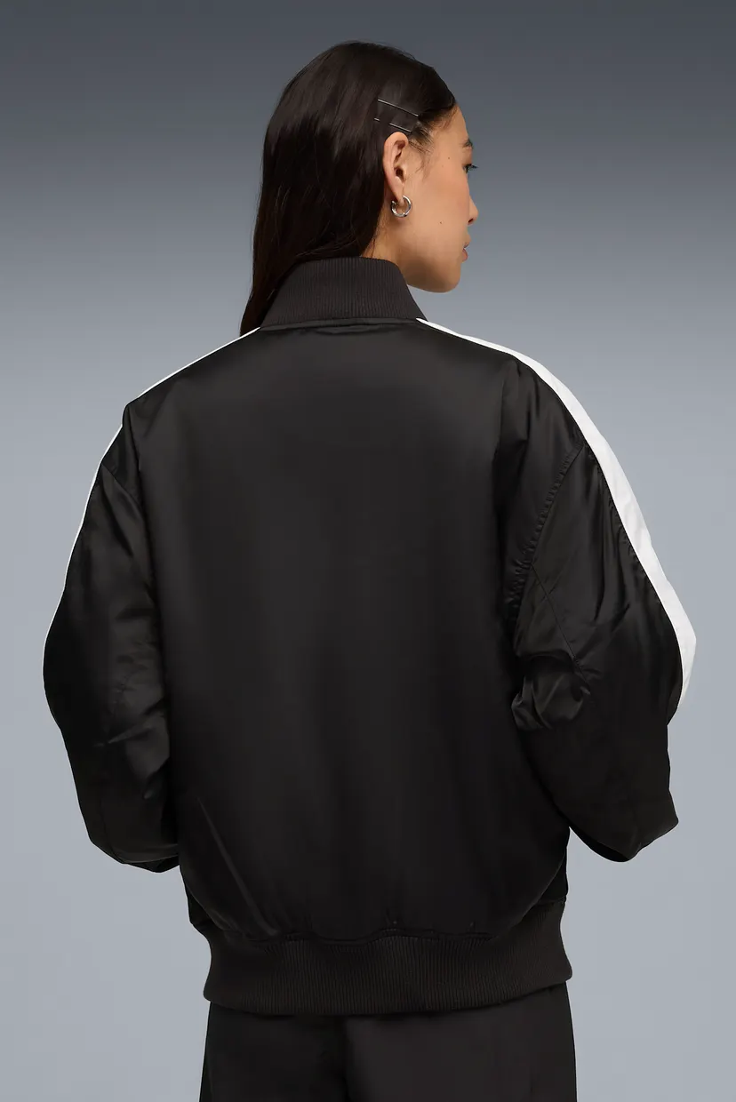 Черный бомбер T7 Bomber Jacket Unisex (унисекс) 3