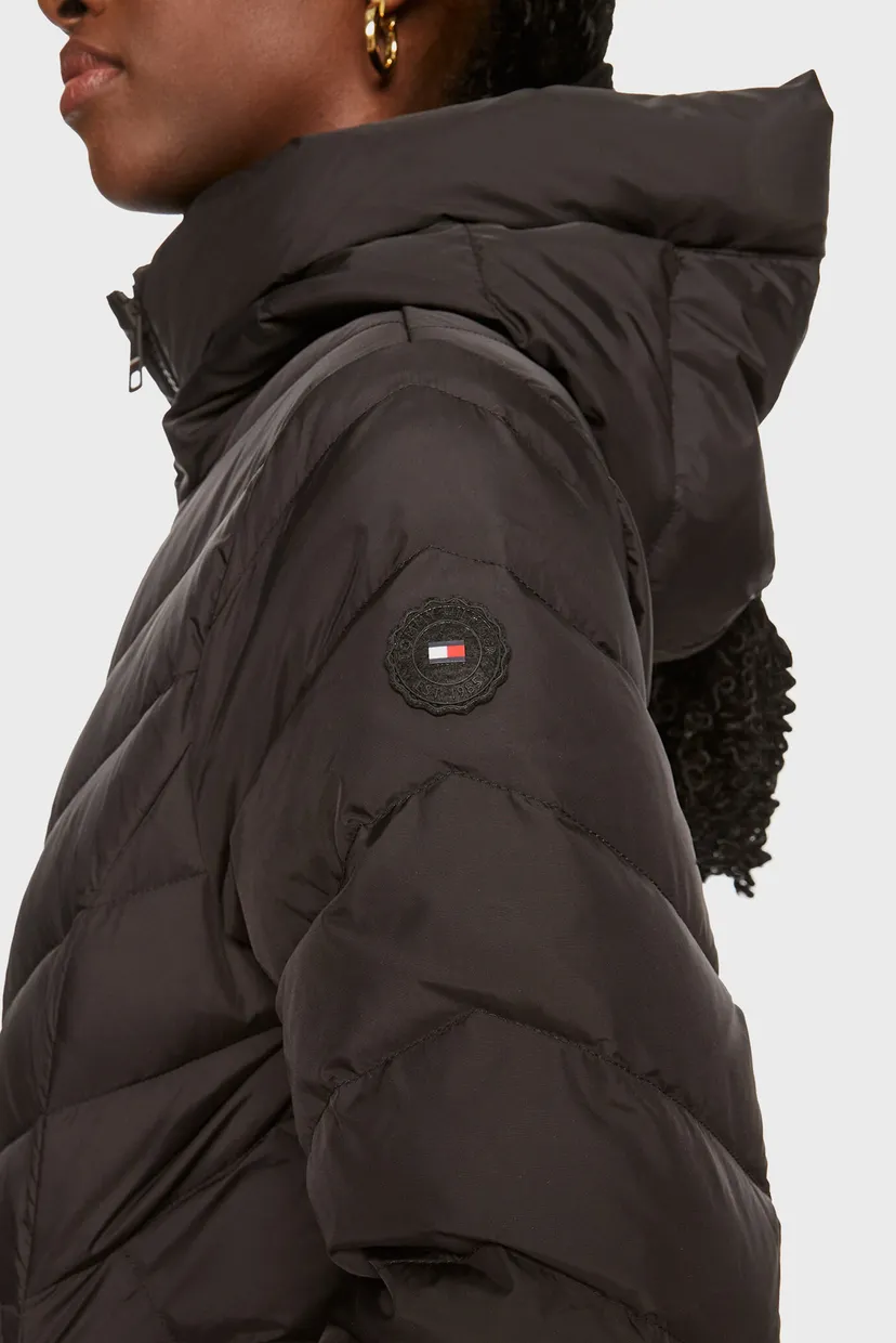 Женский черный пуховик CHEVRON MW DOWN COAT 4