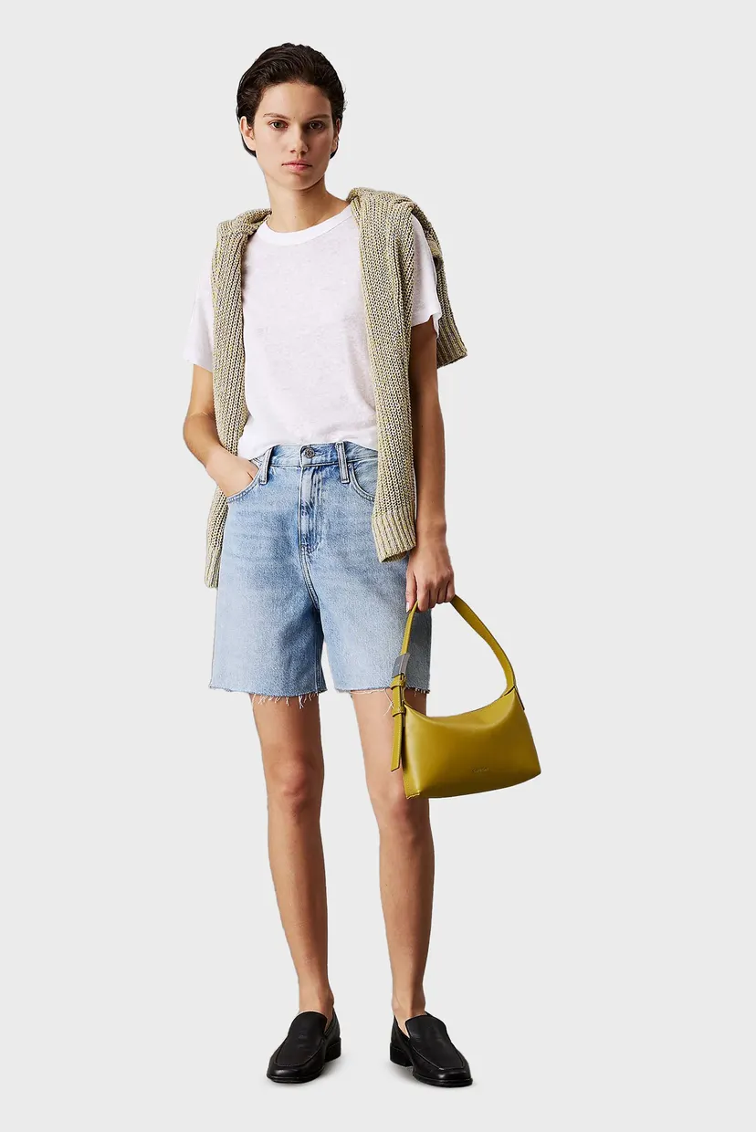Жіноча біла лляна футболка LINEN JERSEY RELAXED TEE 3