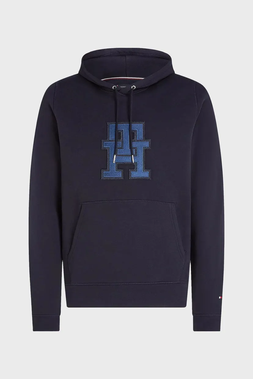 Мужское темно-синее худи MONOGRAM APPLIQUE HOODY 5