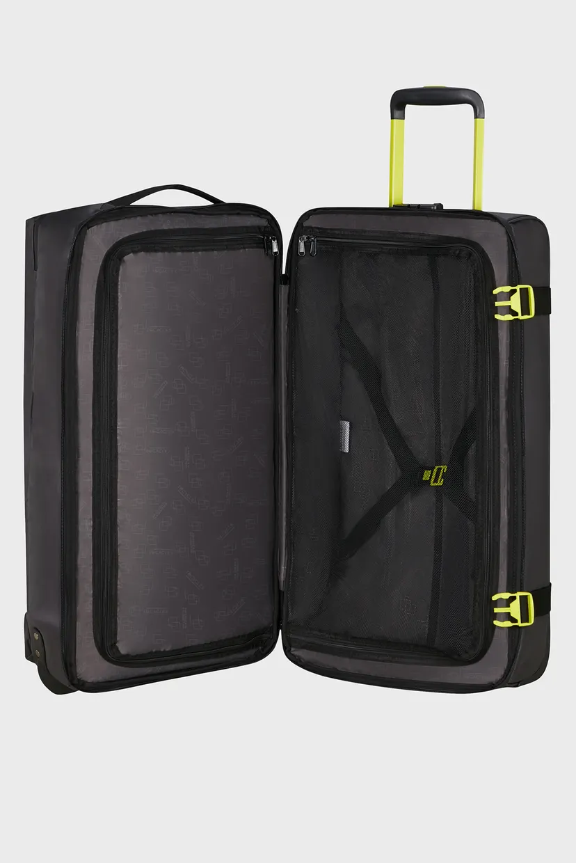 Чорна дорожня сумка на колесах URBAN TRACK BLACK/LIME 5