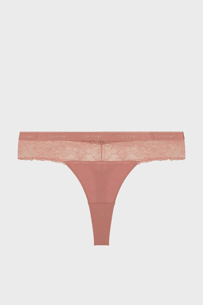Женские розовые трусики THONG 5