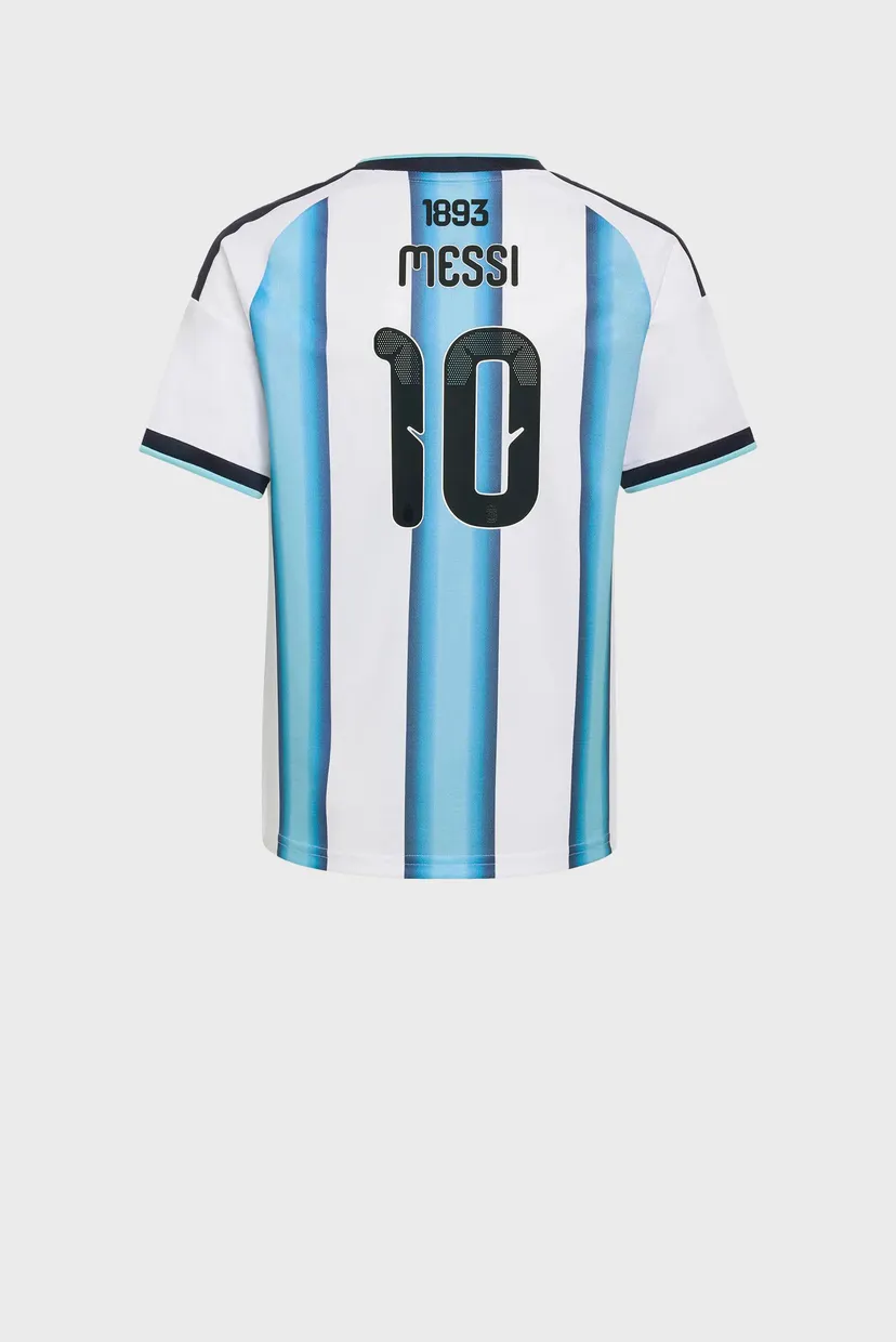 Дитяча біла футболка  у смужку Argentina 26 Home Replica Messi Kids 9