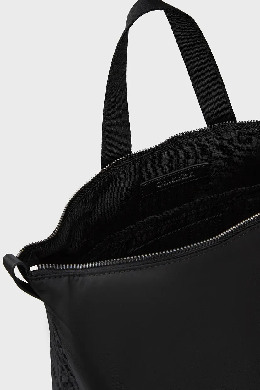 Чоловічий чорний рюкзак CK EST. NYLON TOP ZIP BP 5