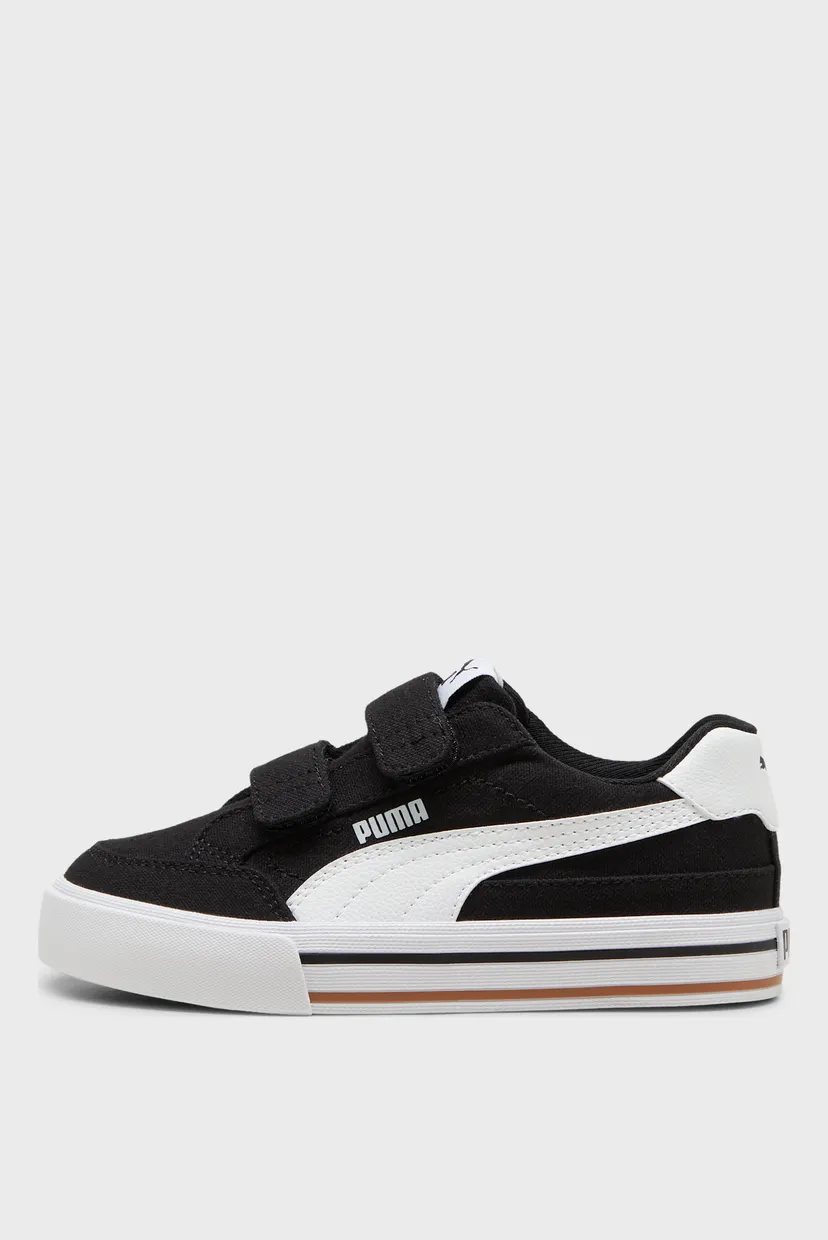 Дитячі чорні снікерси Court Classic Vulc Formstrip Kids' Sneakers 5