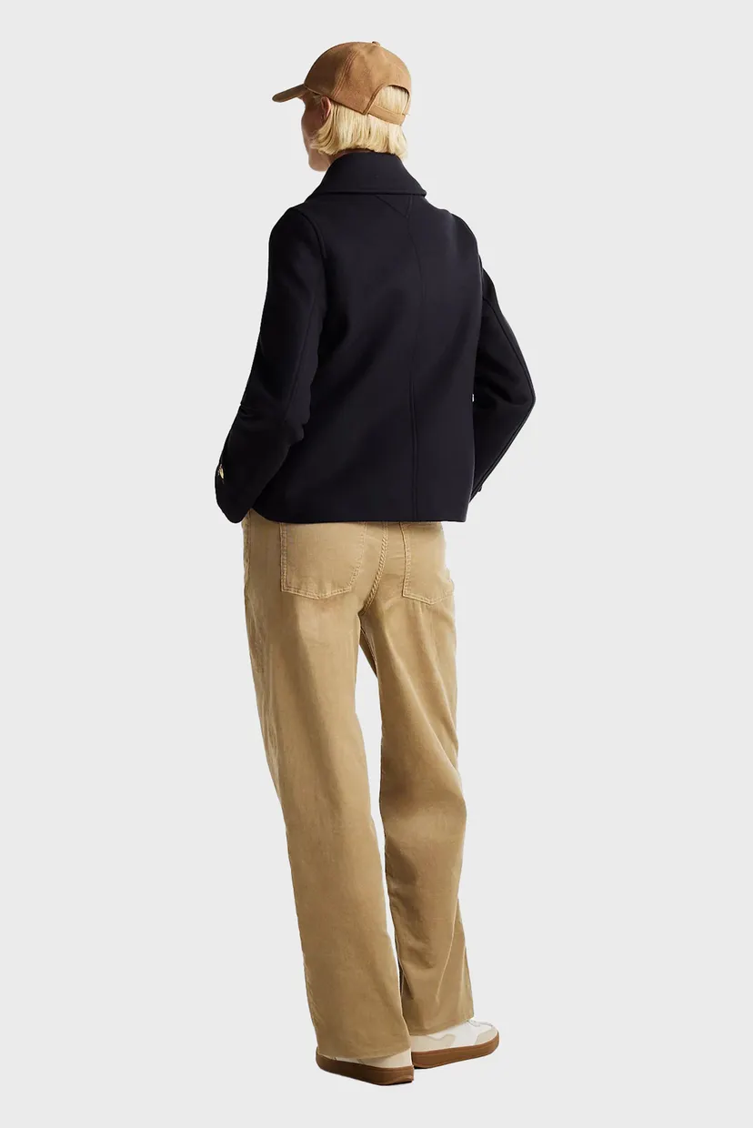 Жіноче темно-синє вовняне пальто WOOL BLEND DB PEACOAT 3