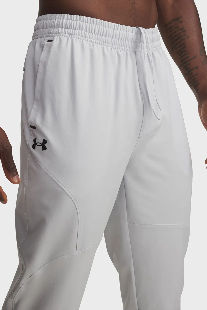 Чоловічі світло-сірі спортивні штани UA Unstoppable Tapered Pants-GRY 4