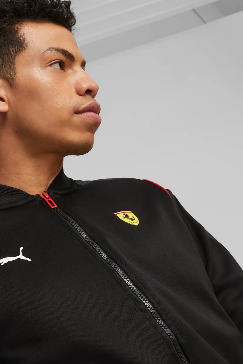 Мужской черный бомбер Scuderia Ferrari Race MT7 Track Jacket 4