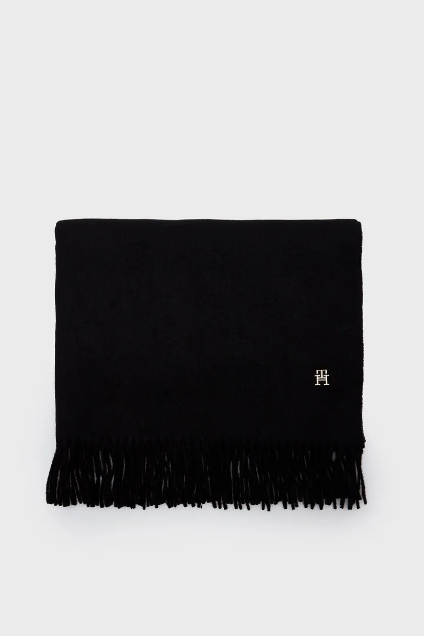 Женский черный шерстяной шарф LIMITLESS CHIC WOOL SCARF 3