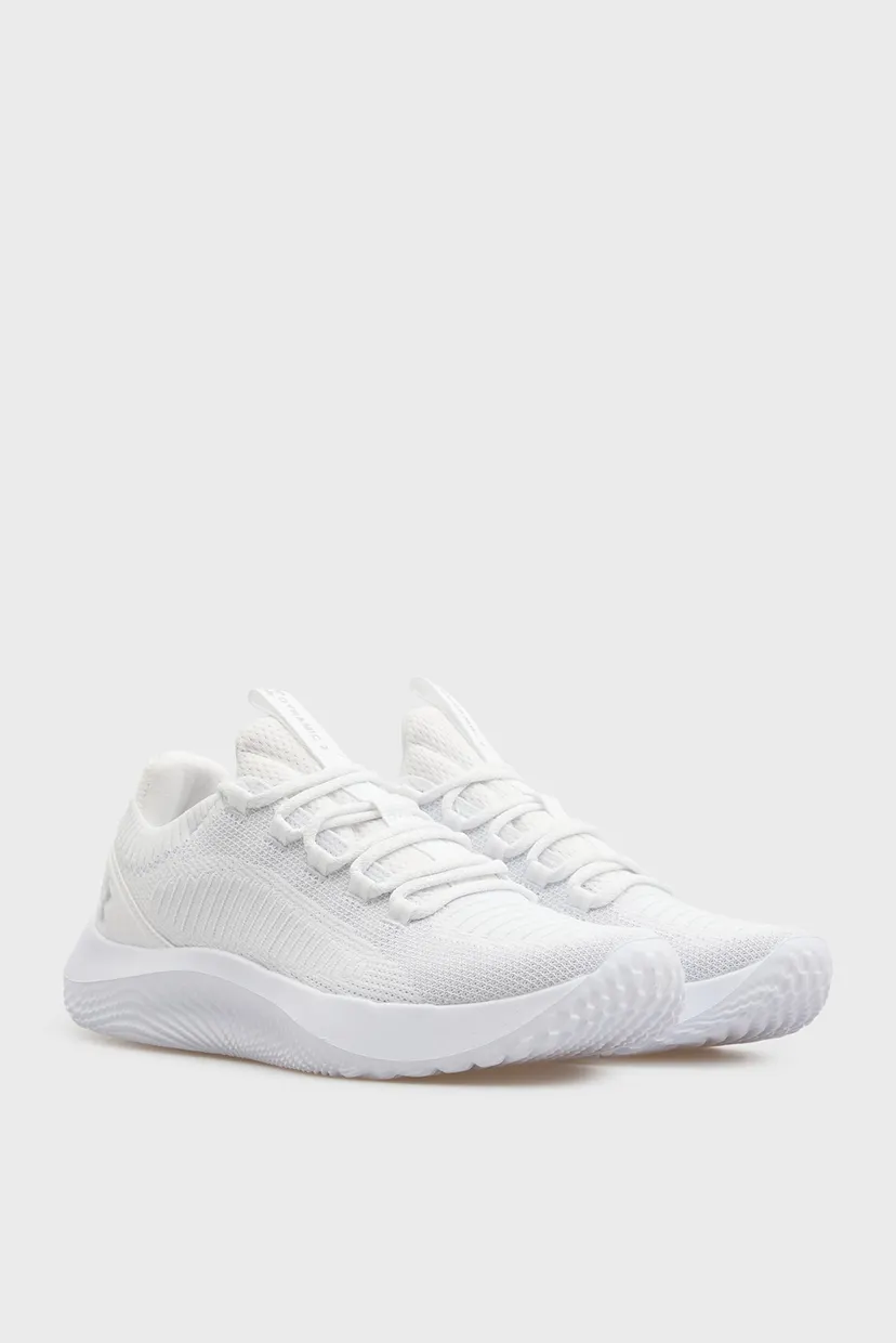 Мужские белые кроссовки UA Dynamic 2-WHT 3