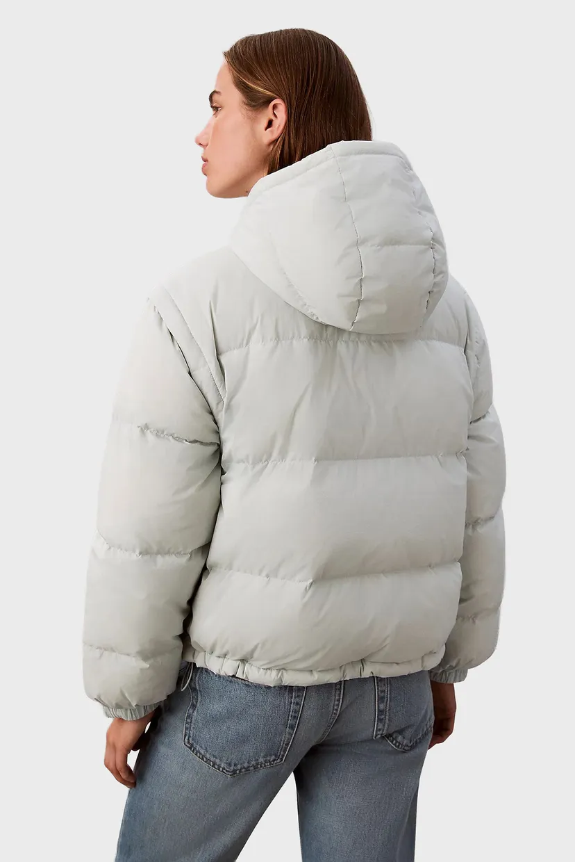 Жіночий блакитний пуховик 2в1 DETACHABLE 3