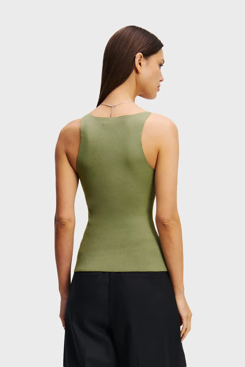 Жіночий зелений топ KNIT TANK 3