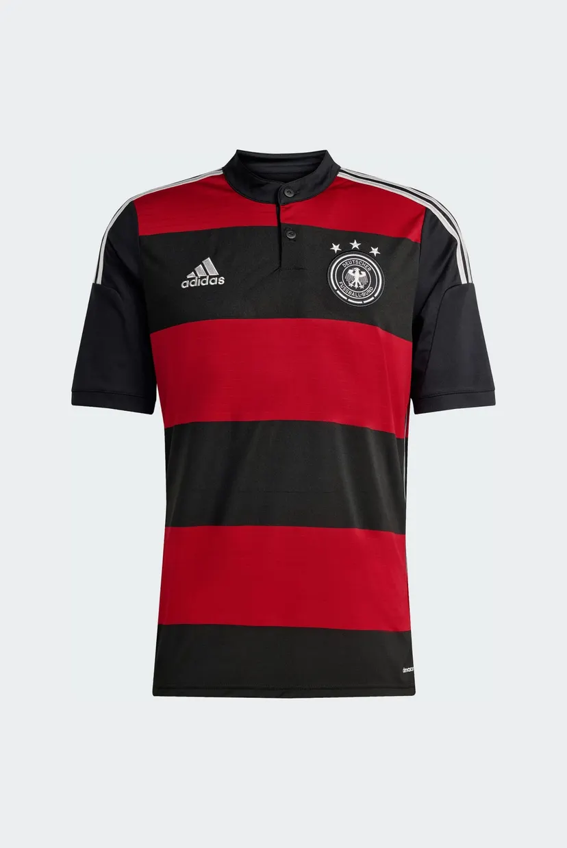 Мужская черная футболка в полоску Germany Away 2014 6
