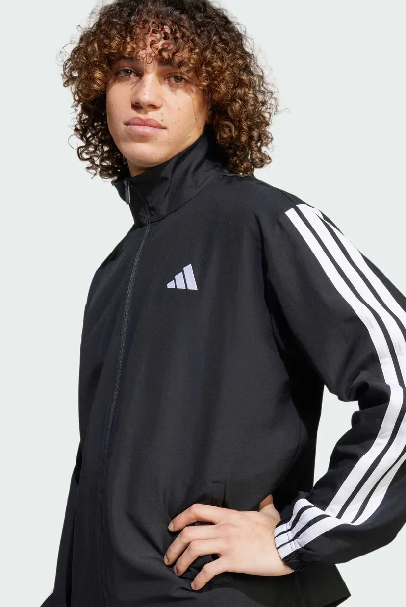 Чоловічий чорний спортивний костюм (кофта, штани) Sportswear Basic 3-Stripes Woven 4
