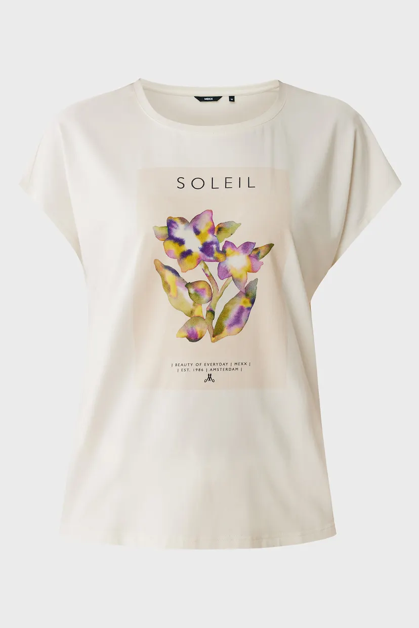 Жіноча біла футболка Aquarel flower T-shirt 5