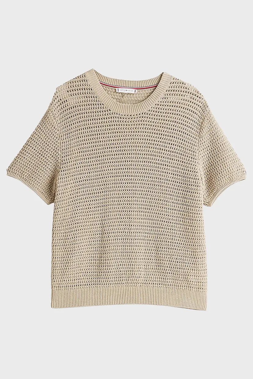 Жіночий бежевий джемпер POINTELLE CROCHET 6