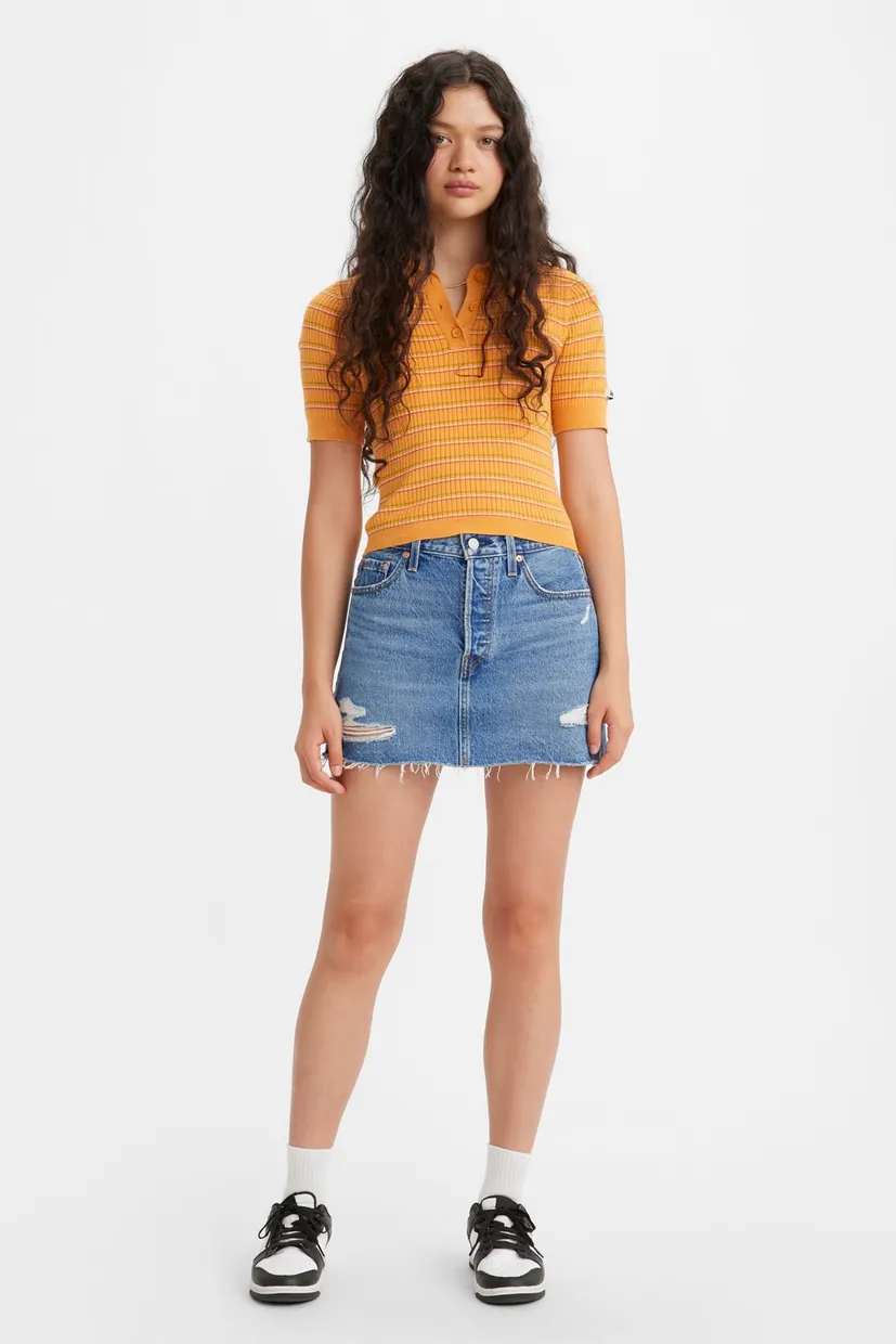 Женская синяя джинсовая юбка Levi's® A4694;0002 — MD-Fashion