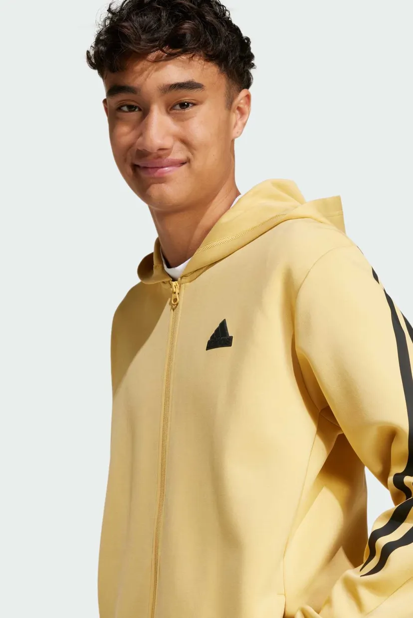 Чоловіче жовте худі Future Icons 3-Stripes Full Zip 4