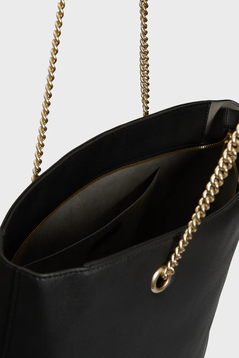 Женская черная сумка MINIMAL MONOGRAM CHAIN TOTE 5