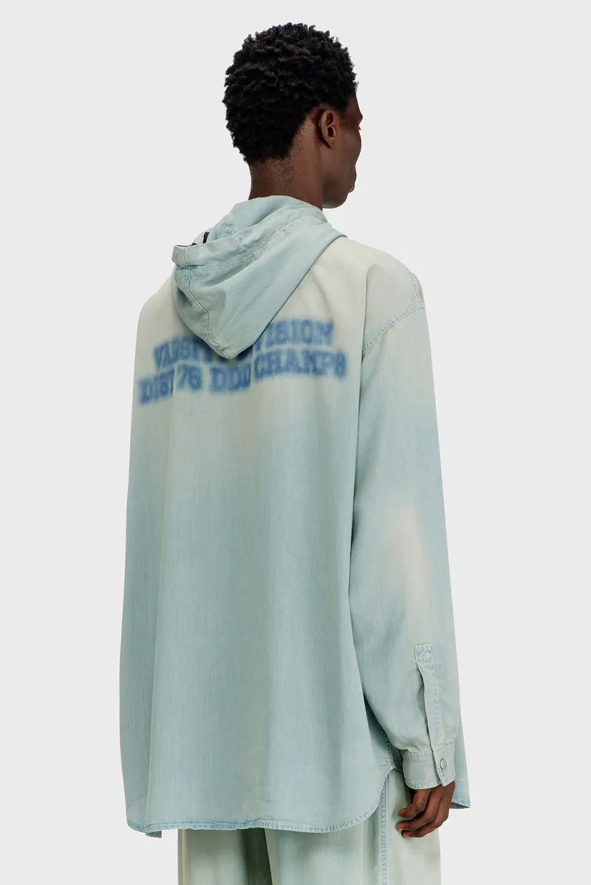 Чоловіча блакитна джинсова сорочка D-DEWNY-HOOD-S3 CAMICIA 3