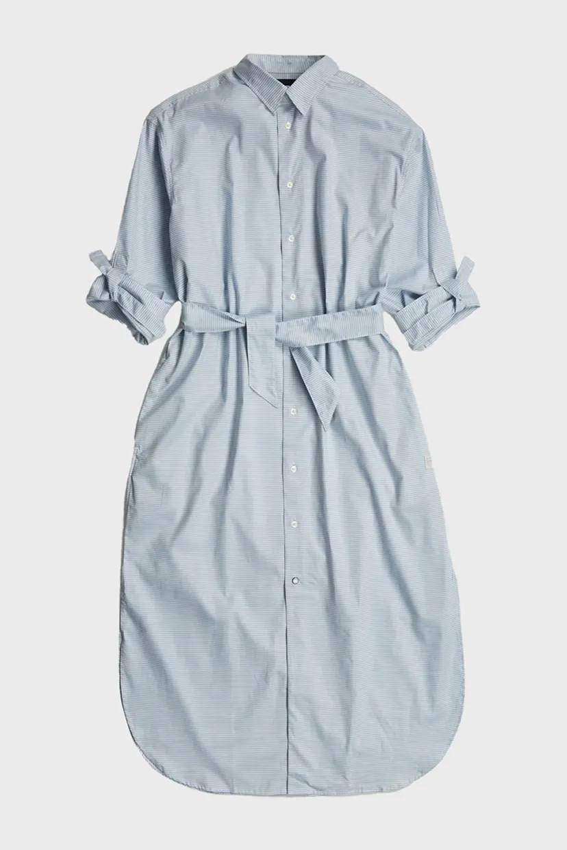 Женское голубое платье в полоску Long Shirt Dress Wmn 5