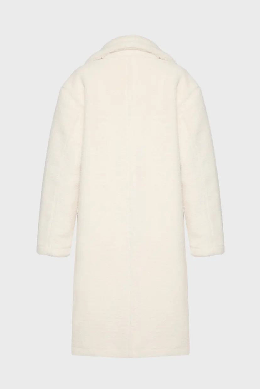 Женская белая шуба OVERSIZED TEDDY SHEARLING COAT 5