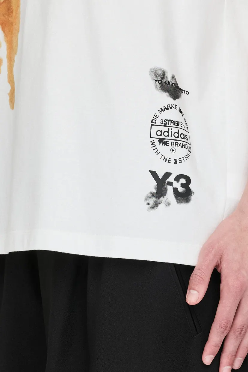 Біла футболка Y-3 AOP (унісекс) 7