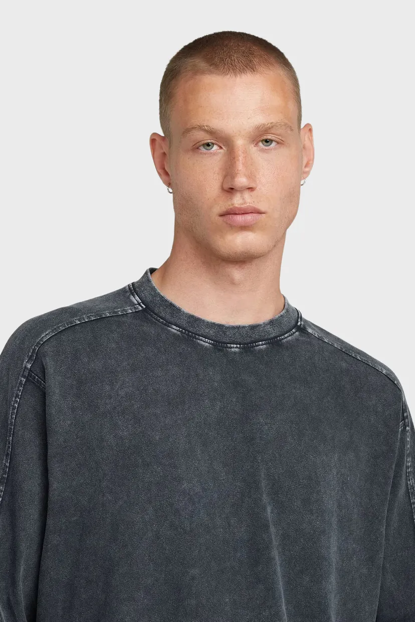 Чоловічий темно-синій лонгслів Washed 5