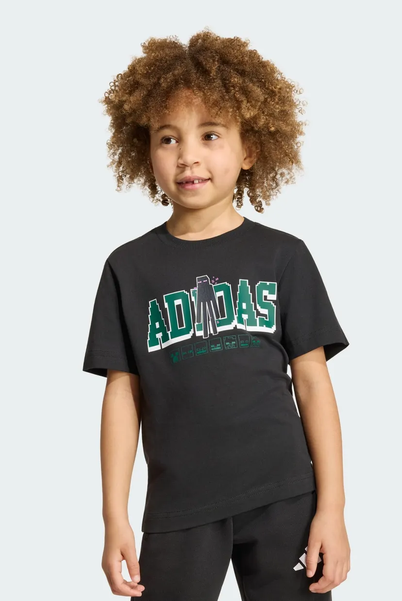 Детская черная футболка ADIDAS MINECRAFT 4