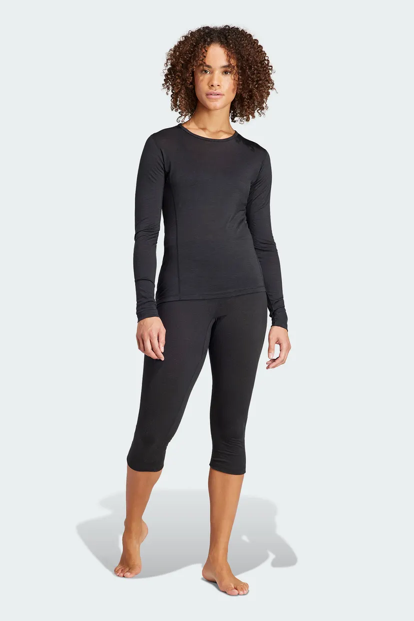 S Жіночий чорний лонгслів Terrex Xperior Merino 150 adidas HZ8557