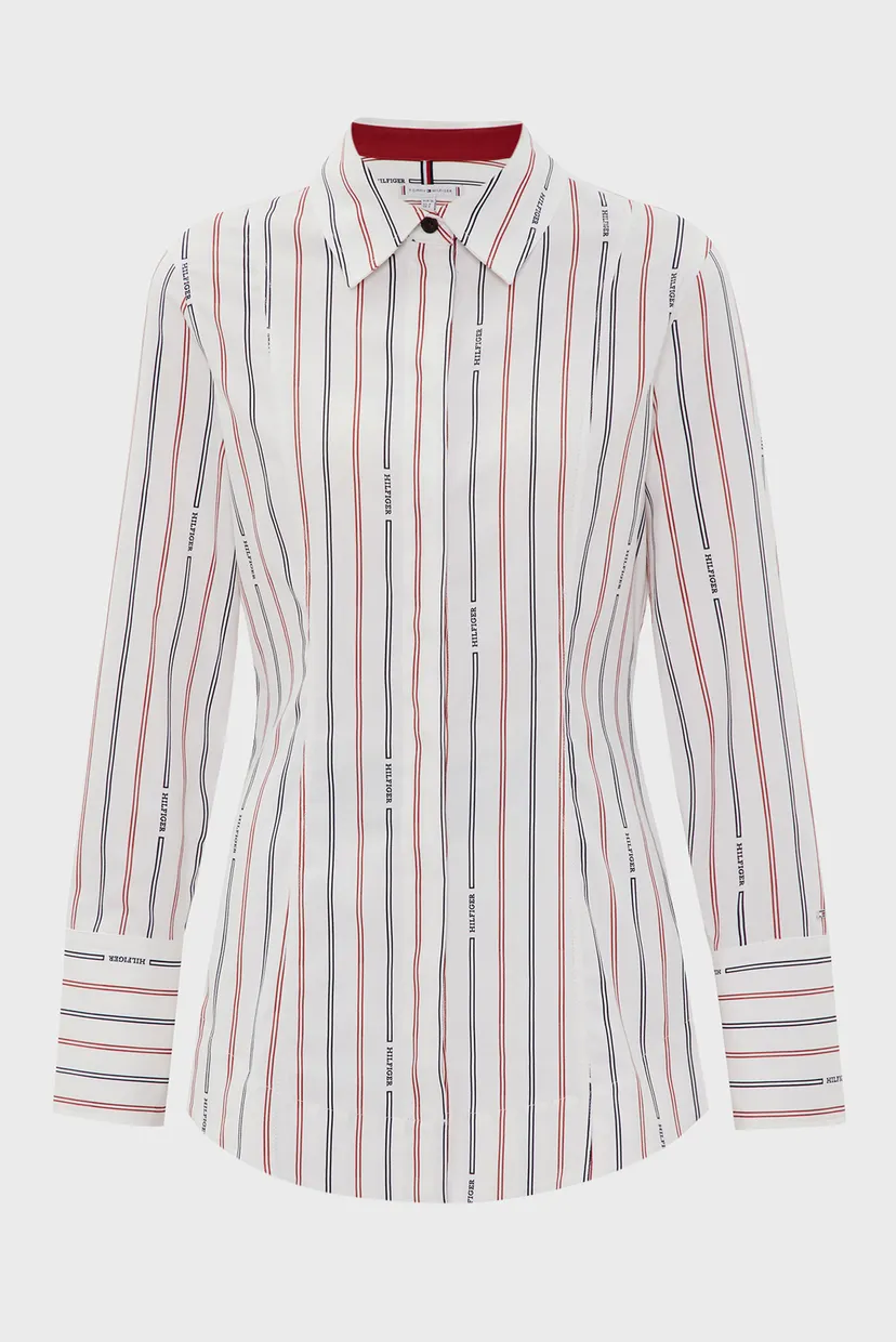 Женская белая рубашка в полоску MONOTYPE STRIPE 5