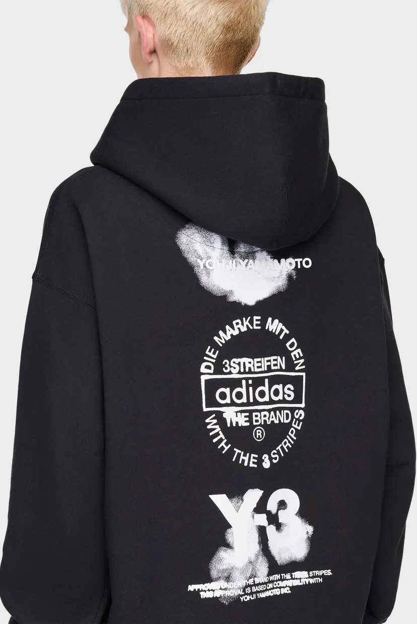 Чорне худі Y-3 Graphic (унісекс) 9