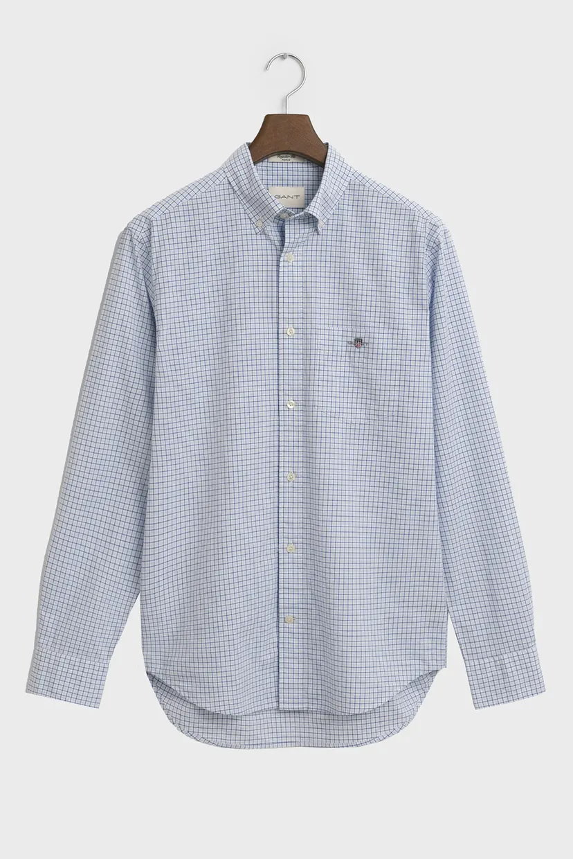 Мужская голубая рубашка в клетку REG CLASSIC POPLIN CHECK 4
