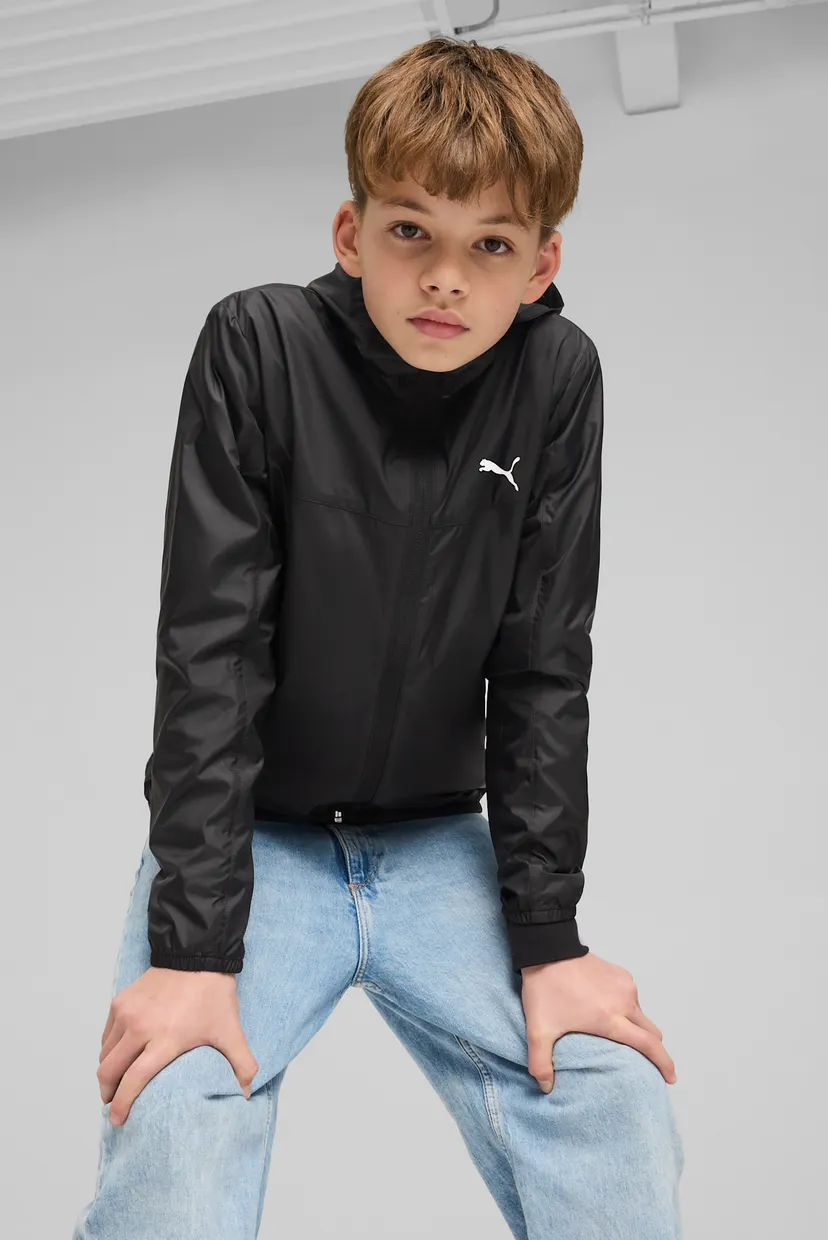 Дитяча чорна вітровка Essentials Regular Windbreaker Youth 3