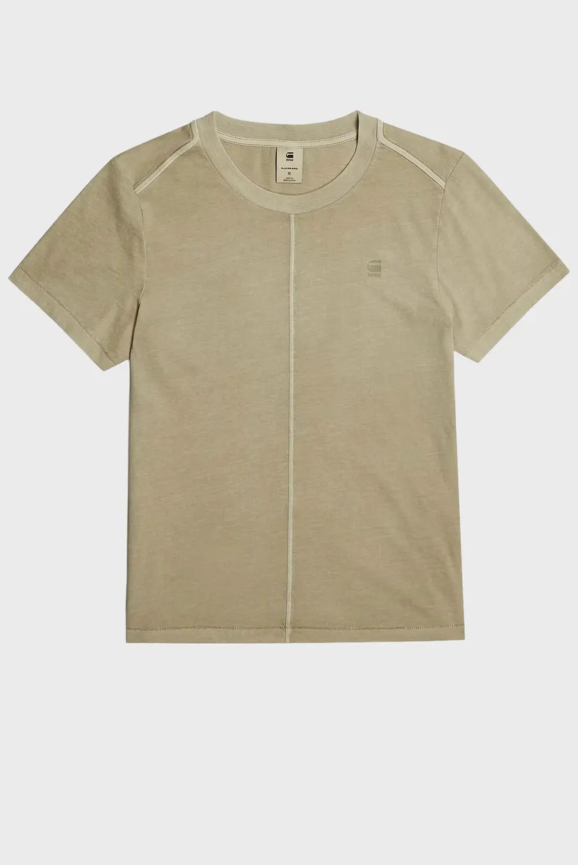 Жіноча оливкова футболка Overdyed 6