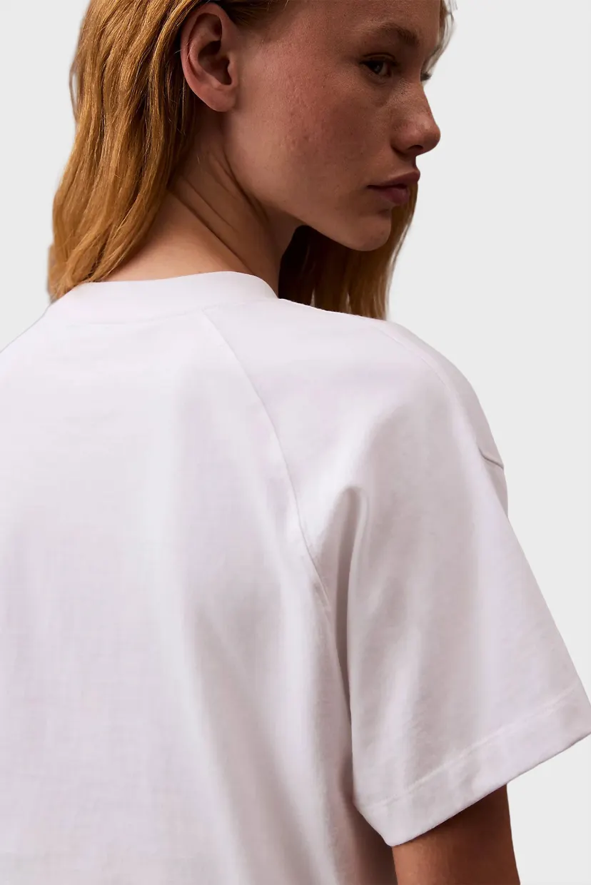 Жіноча біла футболка BOXY CK CREST CROP POCKET 6