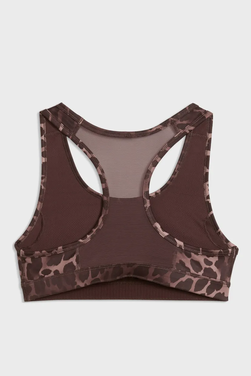 Жіночий коричневий топ з візерунком 4KEEPS Medium Support Sports Bra Women 5