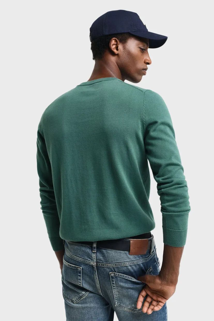 Мужской зеленый джемпер CLASSIC COTTON C-NECK 3