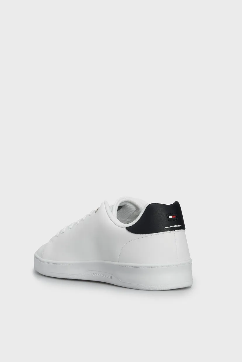 Мужские белые кожаные сникерcы COURT CUP LTH PERF DETAIL 5