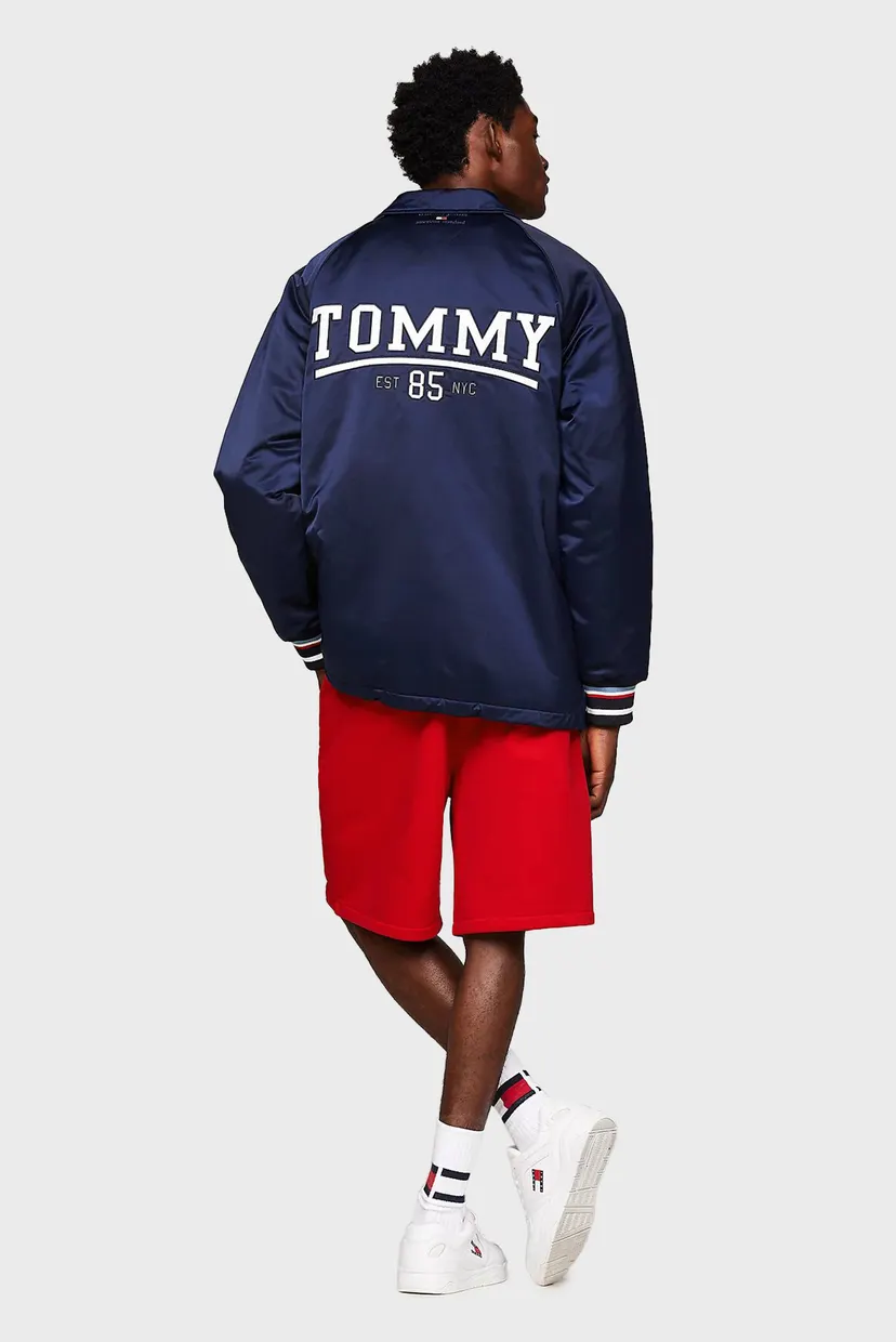 Мужская темно-синяя куртка TJCU LONG VARSITY COACH 3