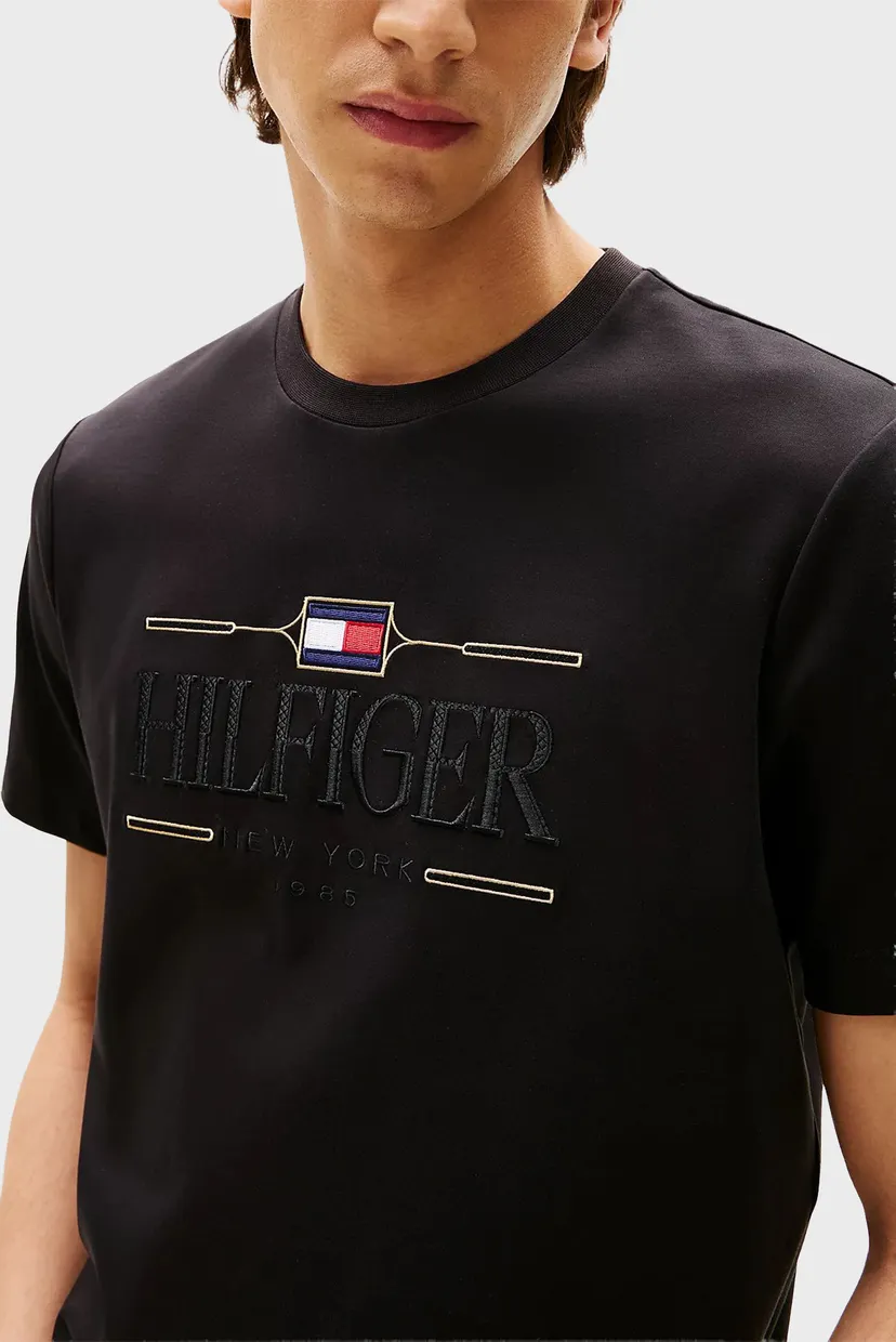 Чоловіча чорна футболка ICON HILFIGER TEE 4