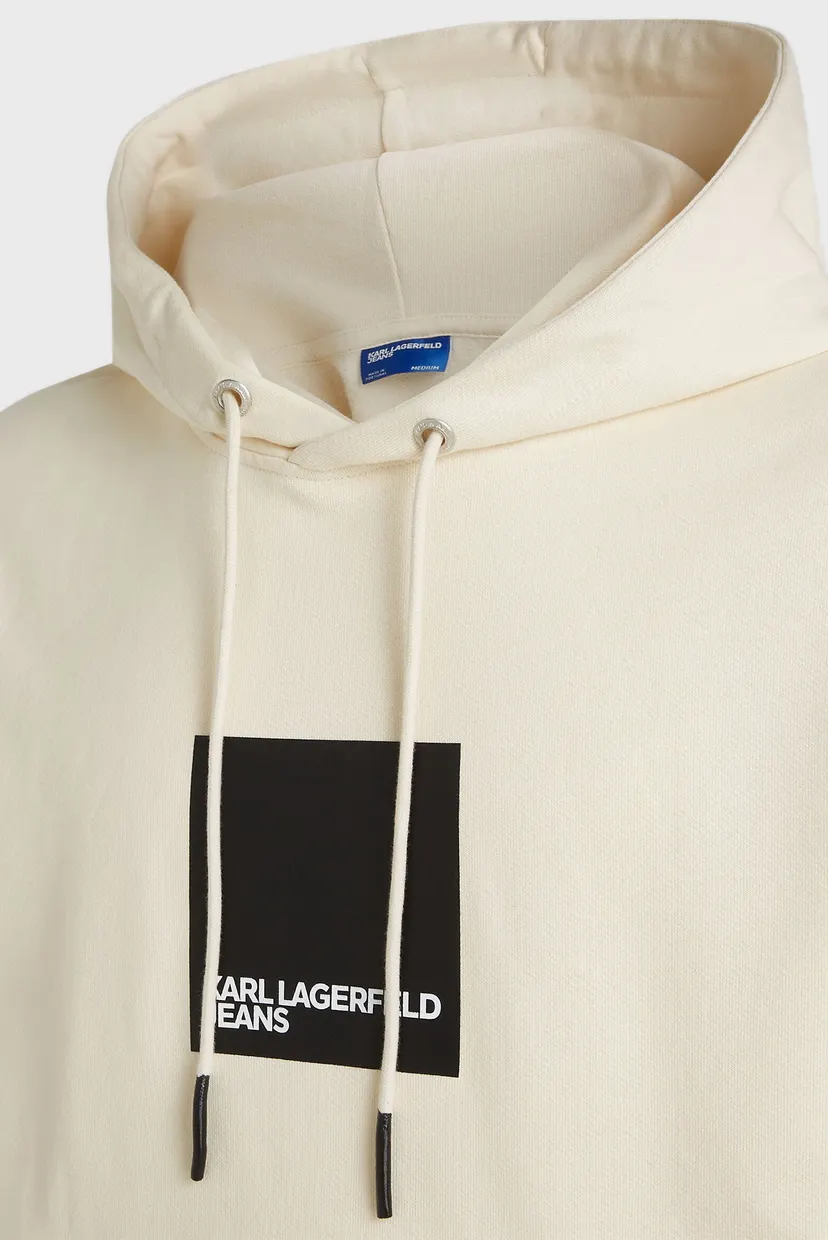 Мужское белое худи KLJ REGULAR LOGO 5