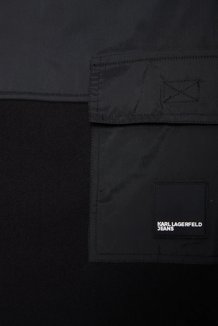 Мужской черный свитшот relaxed mixed sweat 3