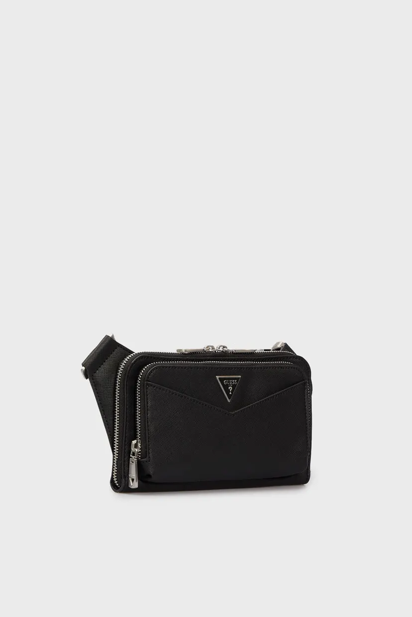 Мужская черная поясная сумка SIENA FLAT BUMBAG ZIP AROUND 3