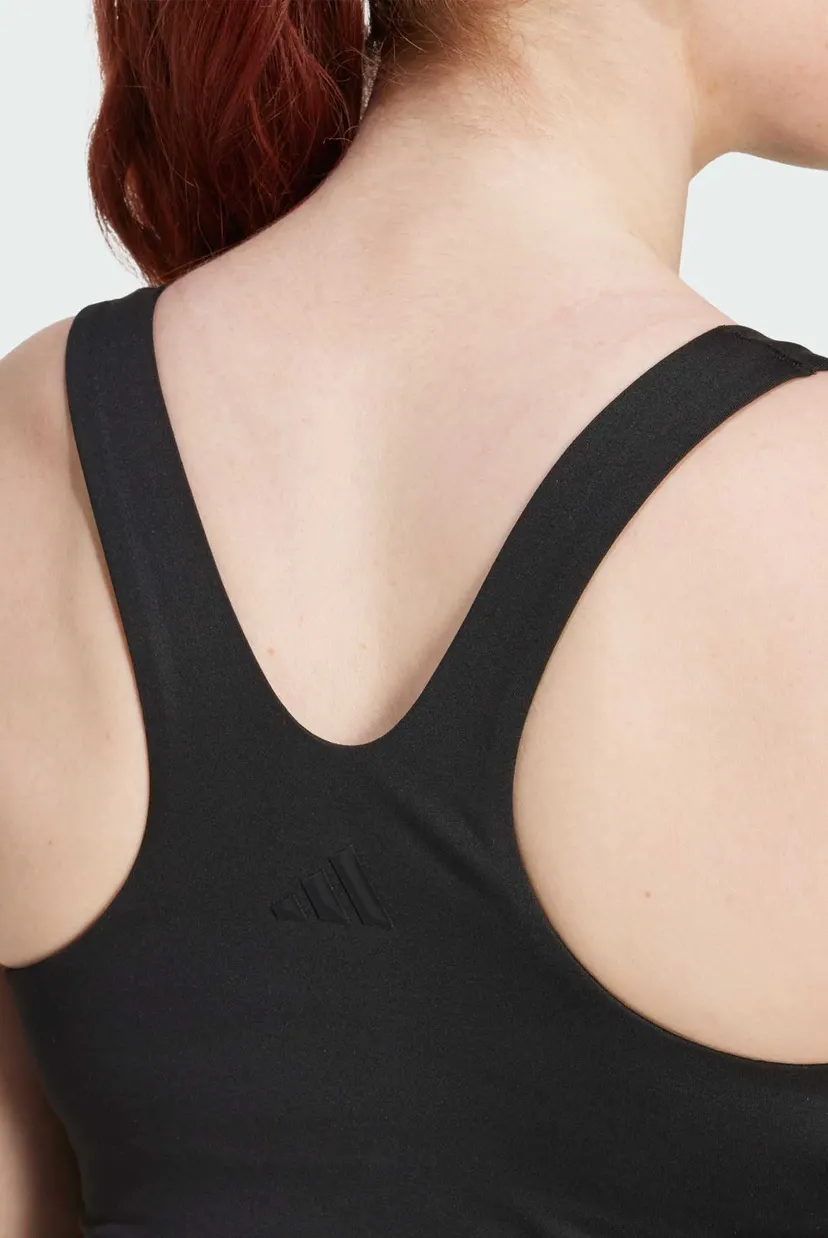 Женская черная майка adidas All Me Medium Support 5