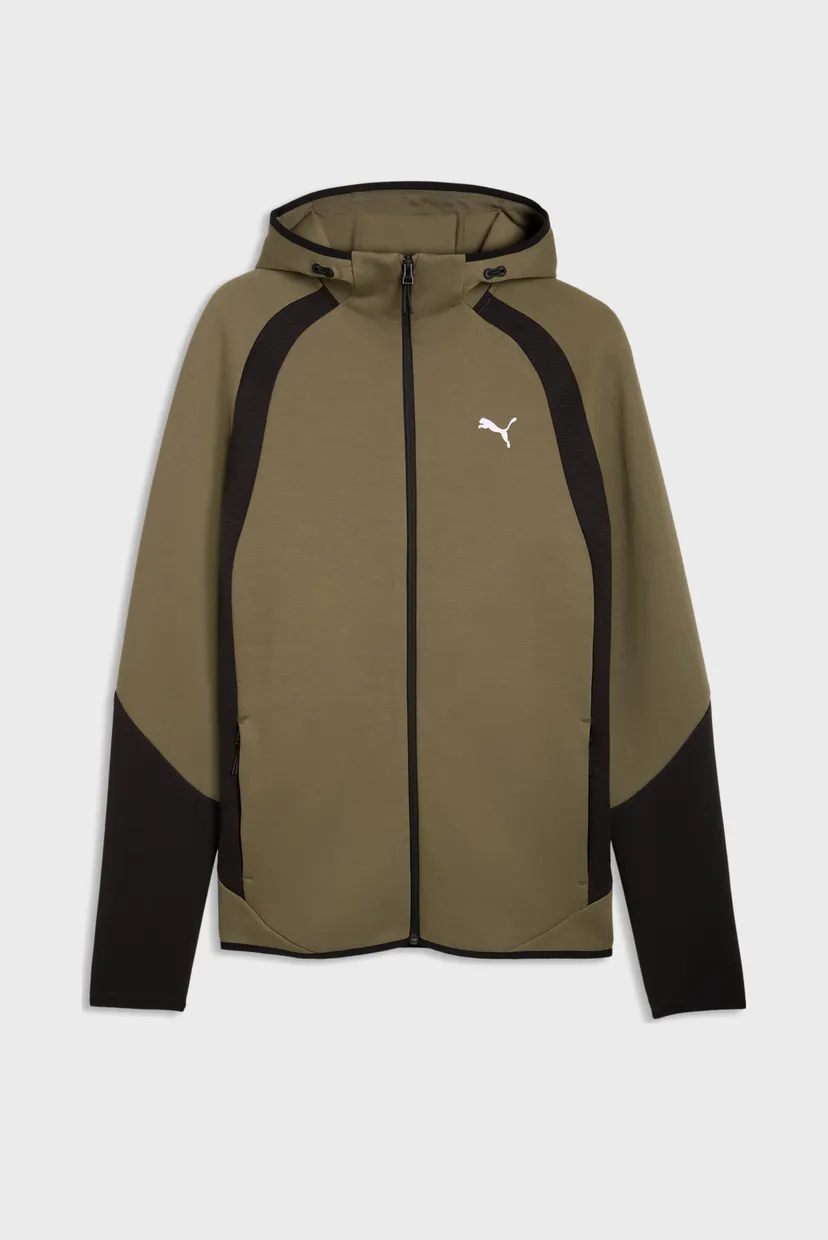 Чоловіче оливкове худі Evostripe Full-zip Hoodie Men 4
