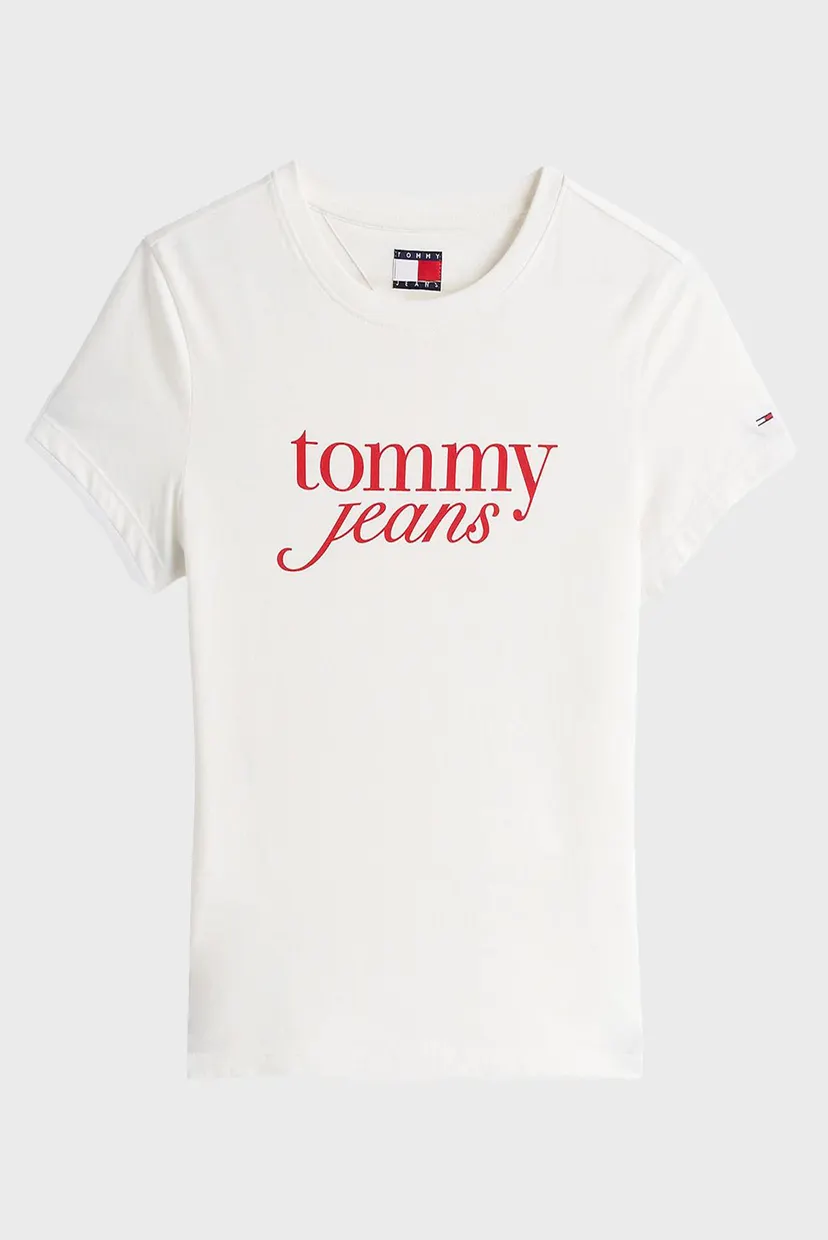 Жіноча біла футболка TJW SLIM ESSENTIAL LOGO TEE EXT 5